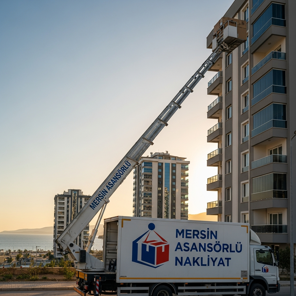 Illustration of Mersin Asansörlü Nakliyat: Yüksek Katlar İçin Güvenilir ve Hızlı Taşımacılık